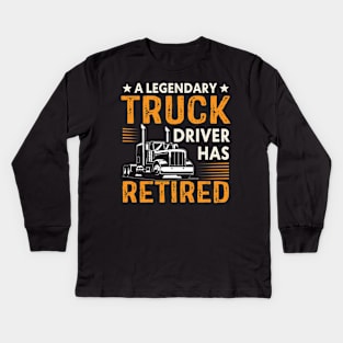 Truck Driver Kids Long Sleeve T-Shirt